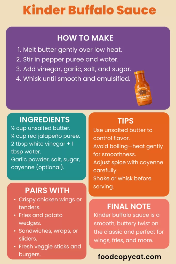 kinder buffalo sauce bottle