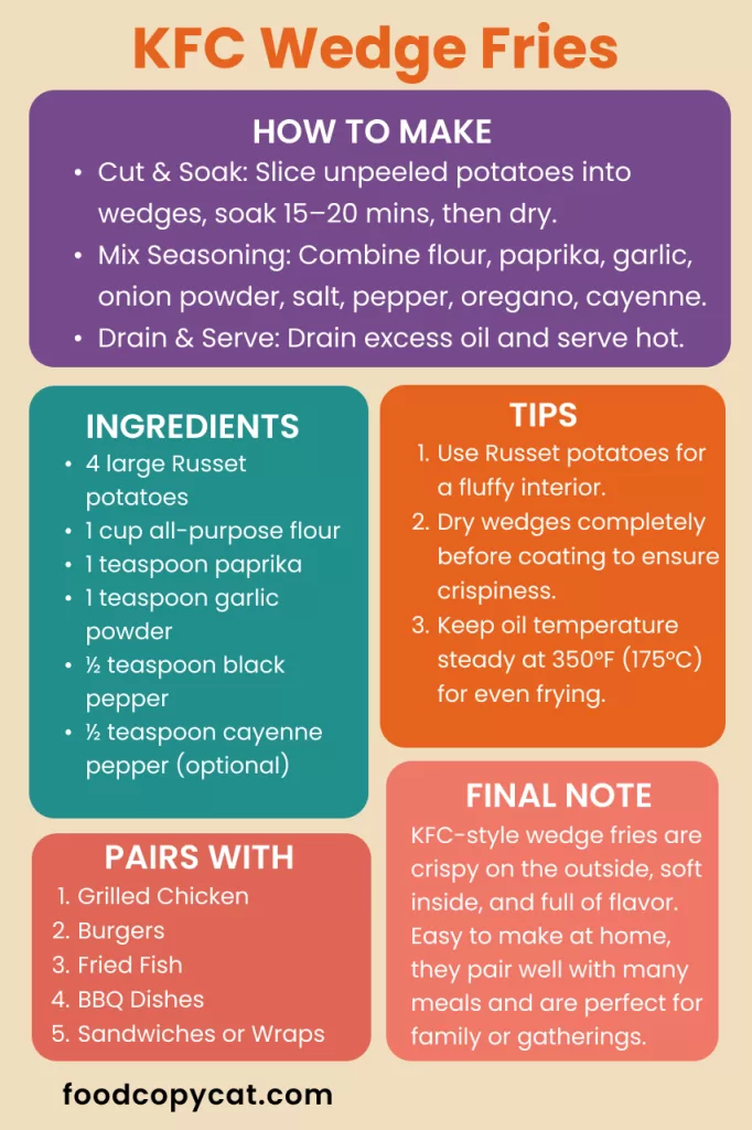 KFC-style potato wedges