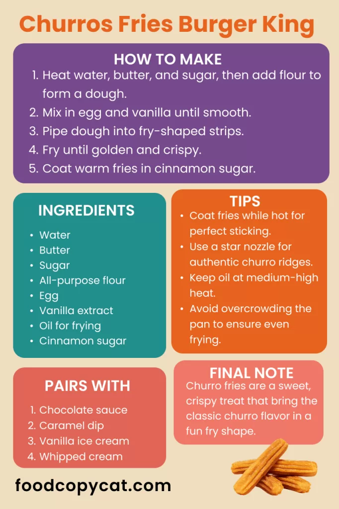 Churros Fries Burger King Recipes