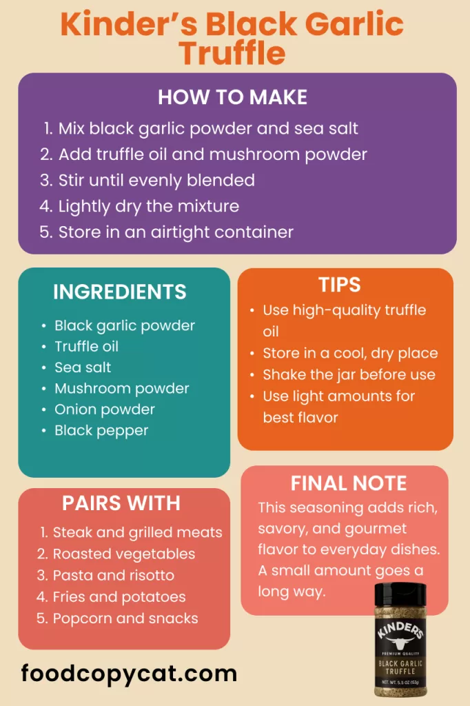 How to make Kinders Black Garlic Truffle