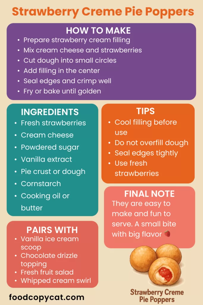 Strawberry Creme Pie Poppers recipe