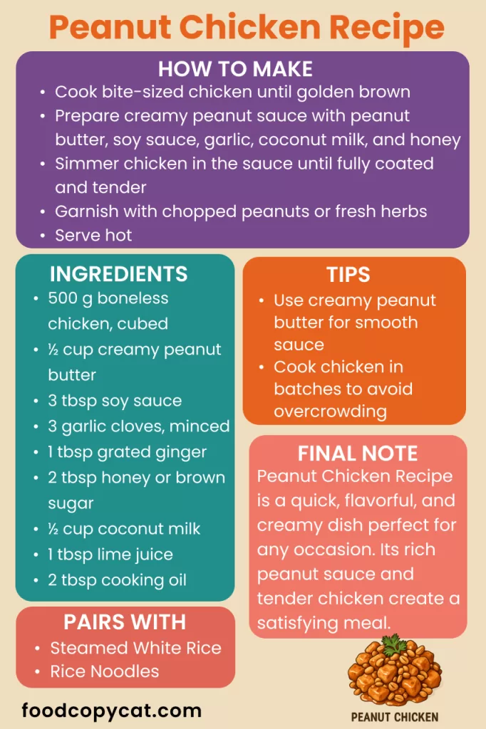 Peanut Chicken Recipe guide