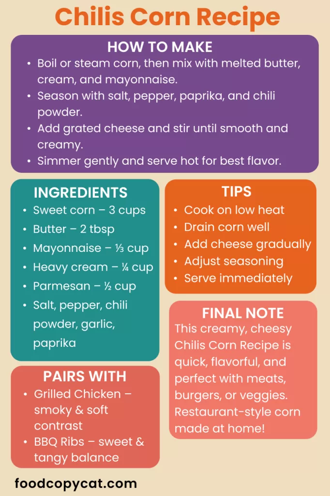 Chilis Corn Recipe guide